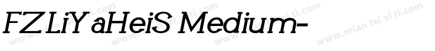 FZLiYaHeiS Medium字体转换